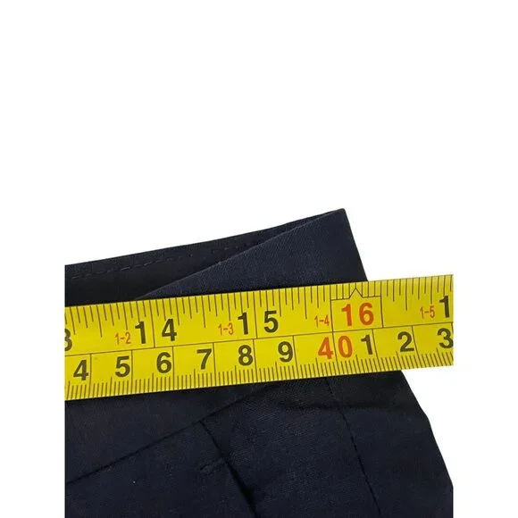 Zara Mens Dress Pants linen EU 42 US 32 Navy Blue Straight Trouser 4018/408 NWT